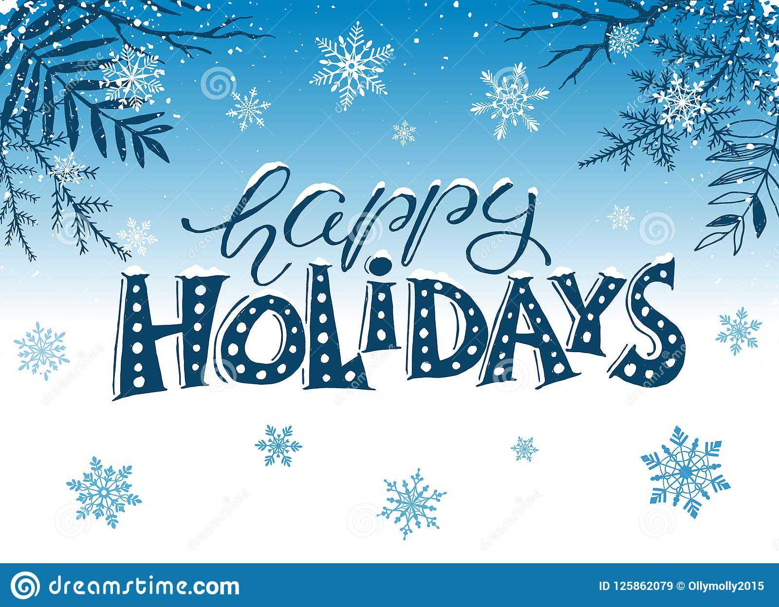 Happy Holidays Greeting Card Stock Vector – Illustration Of Throughout Happy Holidays Card Template