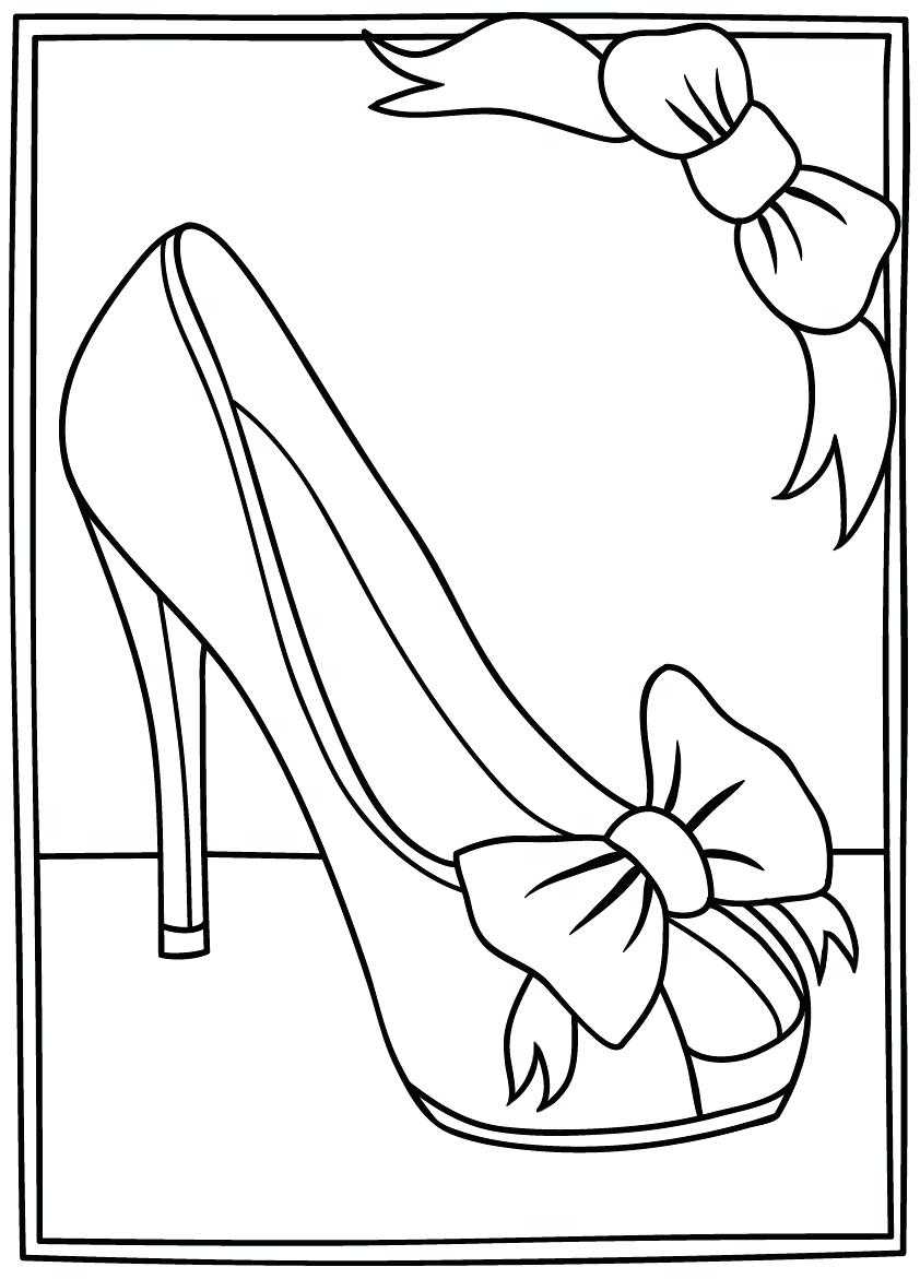 High Heel Drawing Template At Paintingvalley | Explore Throughout High Heel Shoe Template For Card
