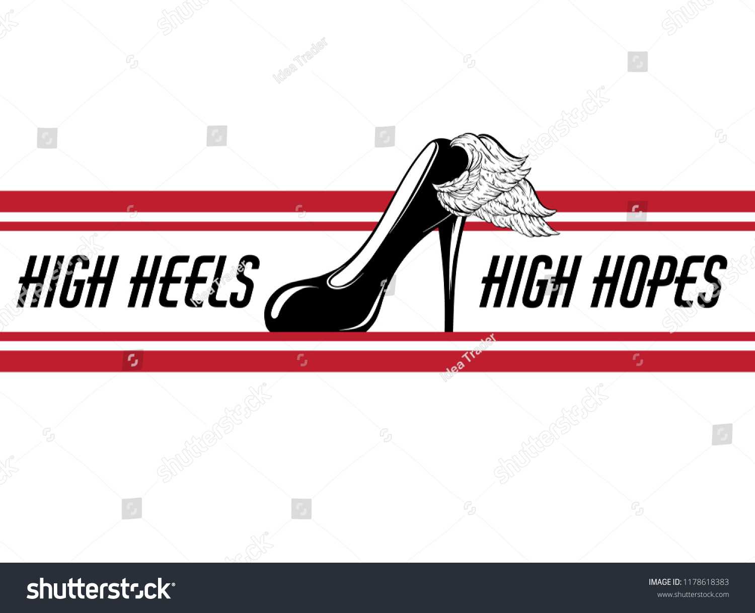 High Heels High Hopes Vector Hand Stock Vector (Royalty Free Pertaining To High Heel Template For Cards
