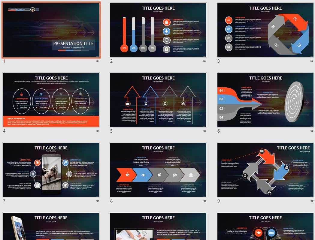 High Tech Powerpoint Template #70036 With Regard To High Tech Powerpoint Template