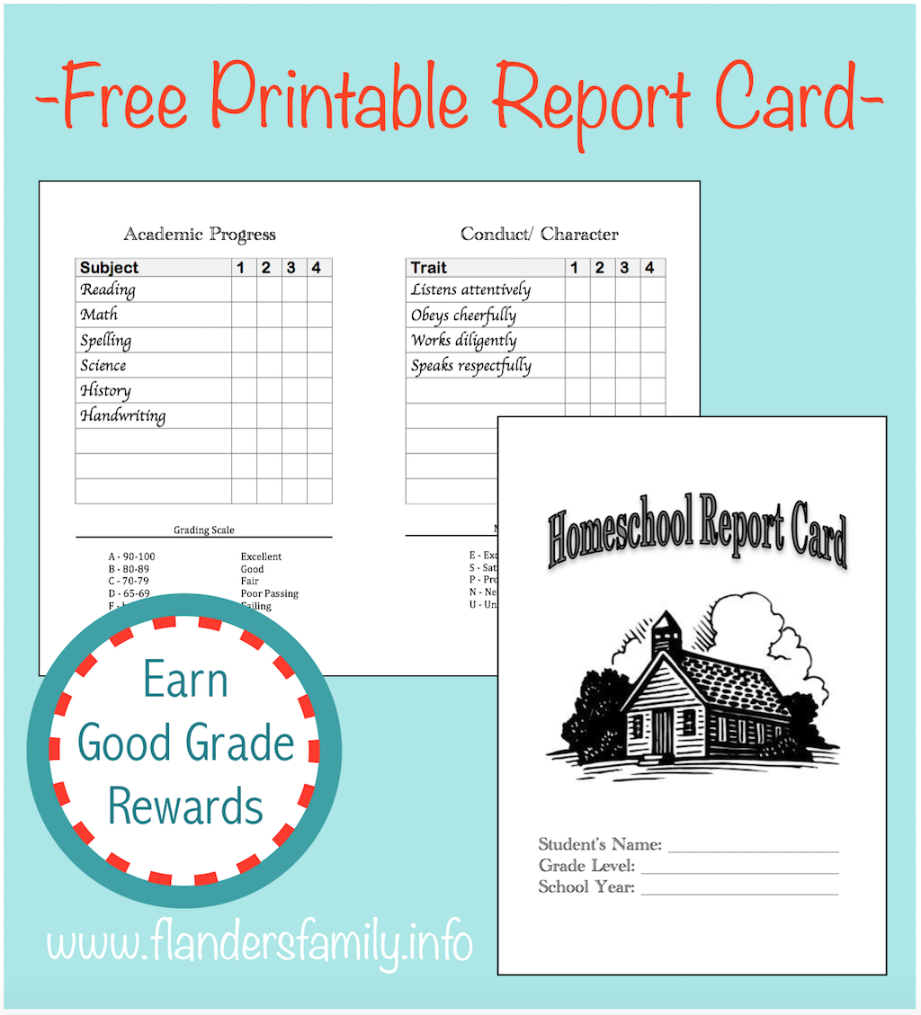 Homeschool Report Cards – Flanders Family Homelife Inside Homeschool Middle School Report Card Template