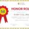 Honor Roll Certificate Template intended for Honor Roll Certificate Template