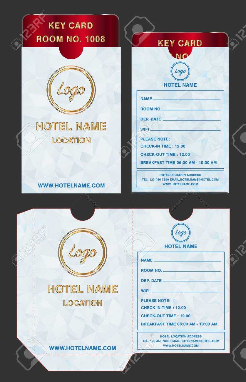 Hotel Key Card Holder Folder Package Template Design. Intended For Hotel Key Card Template