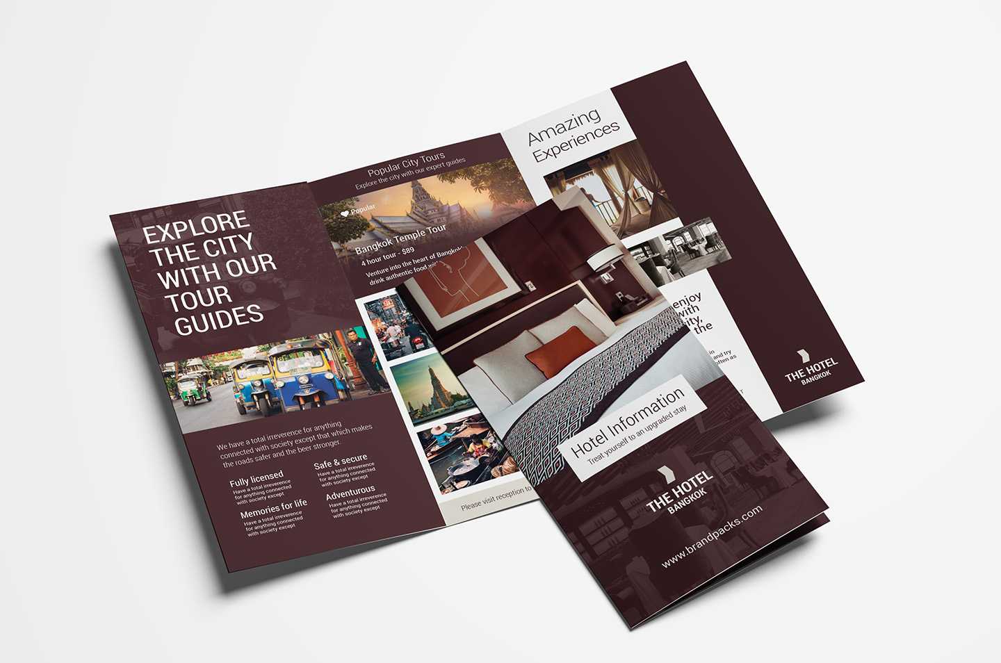 Hotel Tri Fold Brochure Template V2 – Psd, Ai & Vector For Hotel Brochure Design Templates
