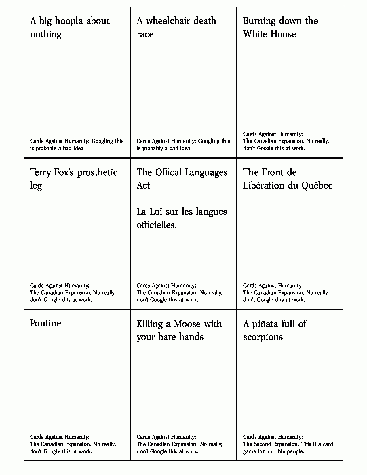 How Do I Put Card Backs On My Cards? – Tex – Latex Stack Regarding Cards Against Humanity Template