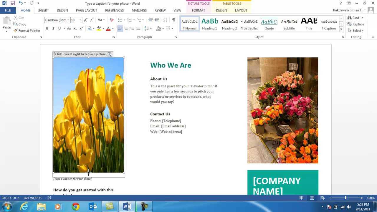 How To Create A Brochure Using Ms Word 2013 Pertaining To Word 2013 Brochure Template