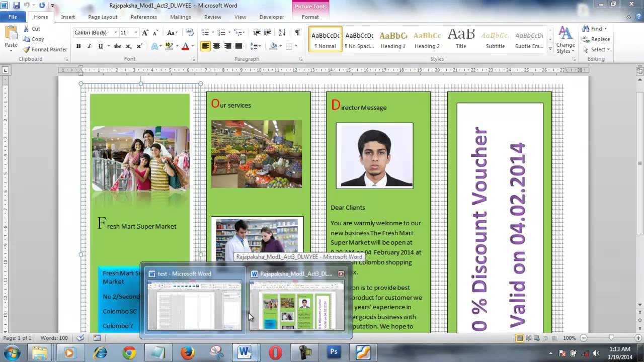How To Create A Brochure Using Ms Word 2013 Youtube Make On Within Brochure Template On Microsoft Word