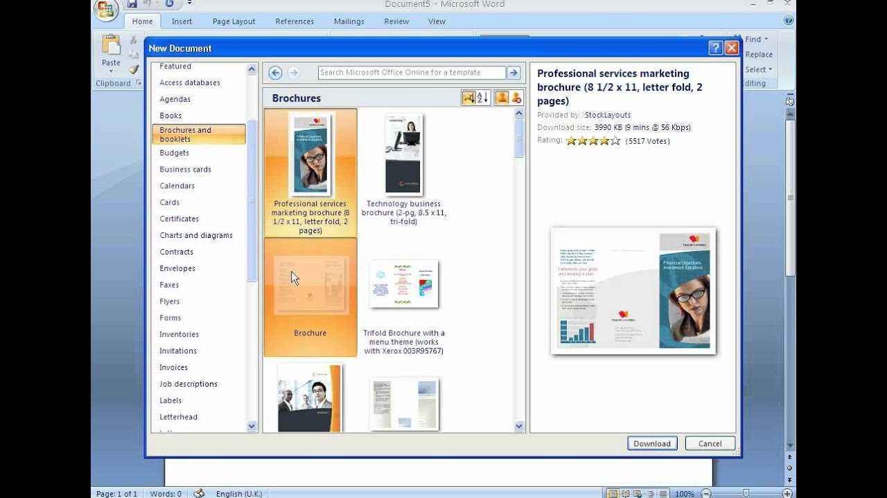 How To Create A Brochure With Microsoft Word 2007 With Regard To Brochure Templates For Word 2007
