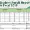 How To Create Student Result Report Card In Excel 2019 With Regard To Result Card Template