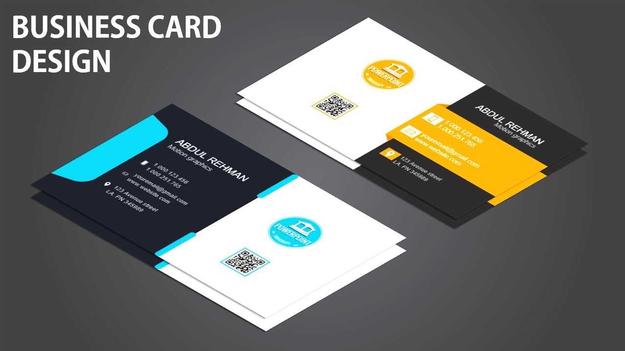 How To Design A Business Card In Powerpoint Throughout Business Card Template Powerpoint Free