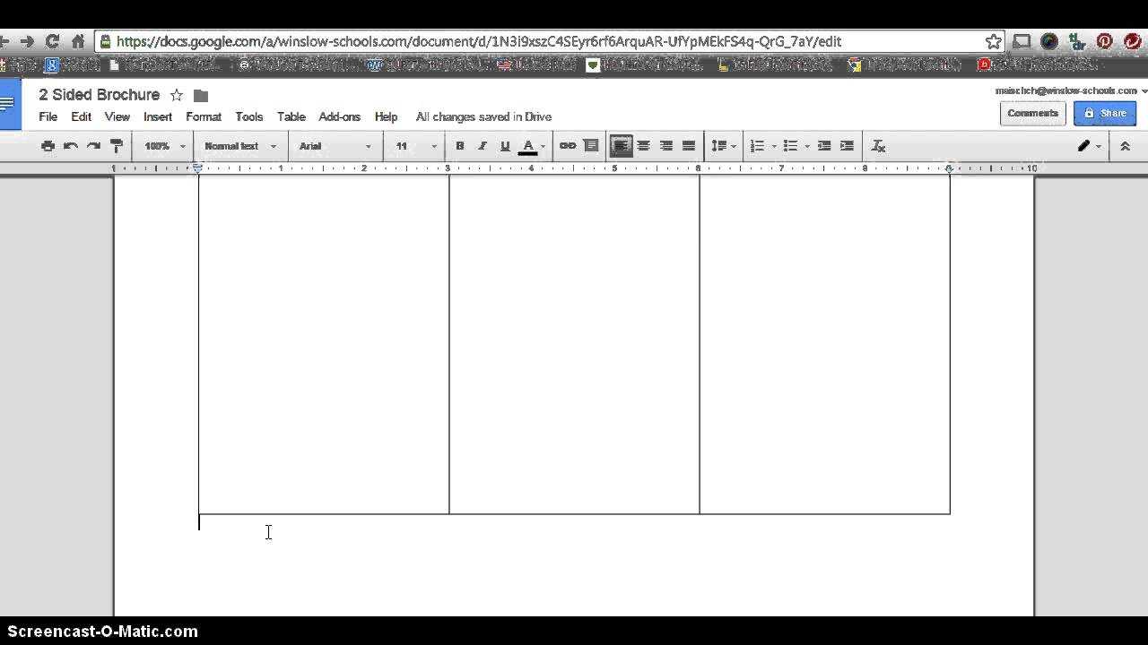 How To Make 2 Sided Brochure With Google Docs Pertaining To Brochure Template Google Docs