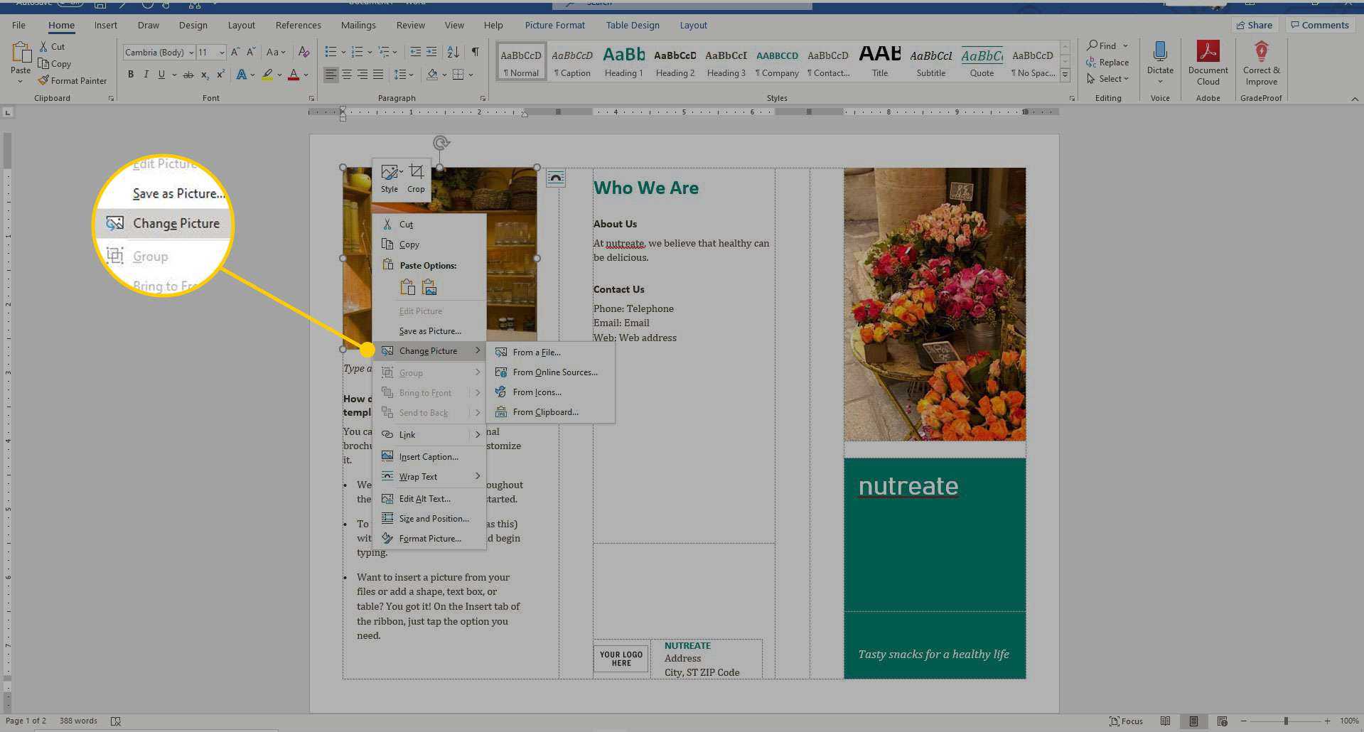 How To Make A Brochure On Microsoft Word With Word 2013 Brochure Template