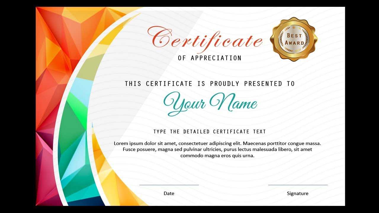 How To Make A Certificate In Powerpoint/professional Certificate  Design/free Ppt Intended For Powerpoint Award Certificate Template
