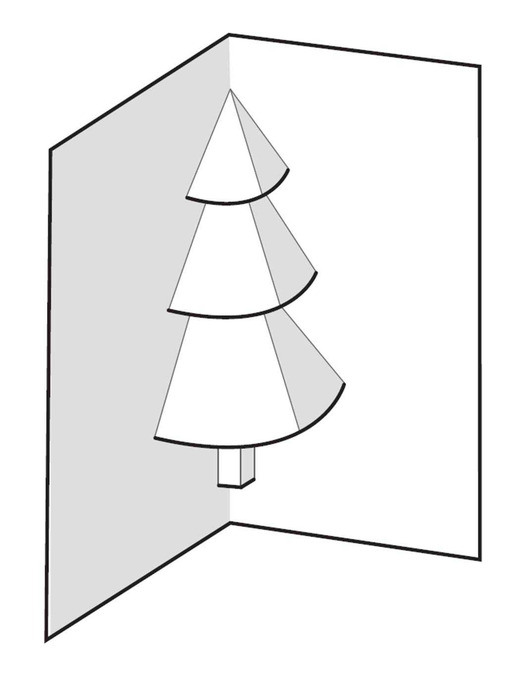 How To Make A Pop Up Christmas Tree Card : 6 Steps With Pop Up Tree Card Template