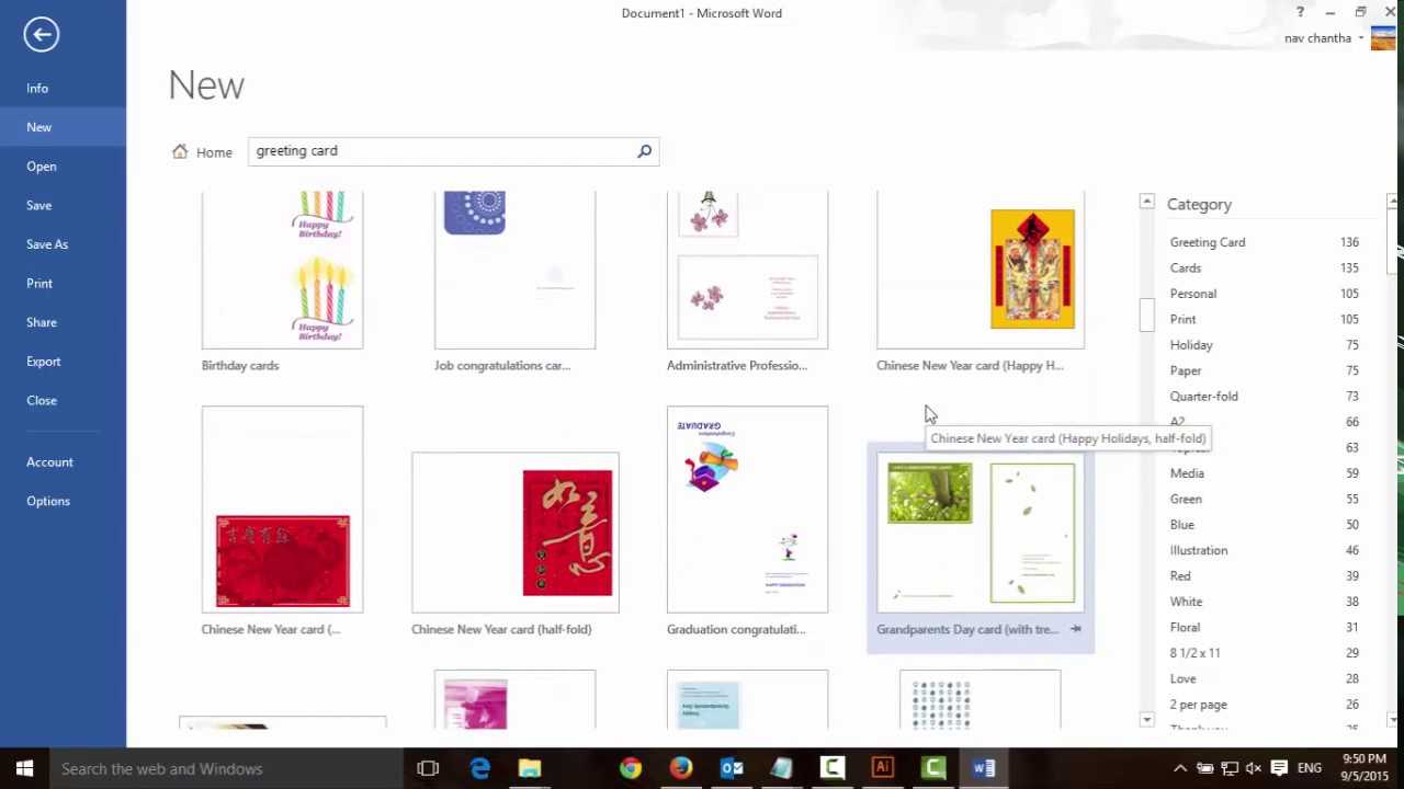 How To Make Greeting Cards With Microsoft Word Regarding Foldable Card Template Word