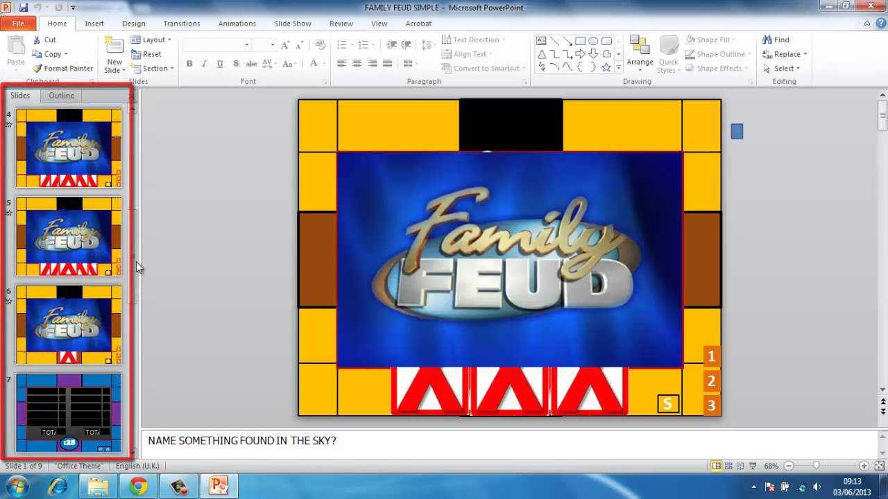 How To Make Powerpoint Games Family Feud With Family Feud Game Template Powerpoint Free