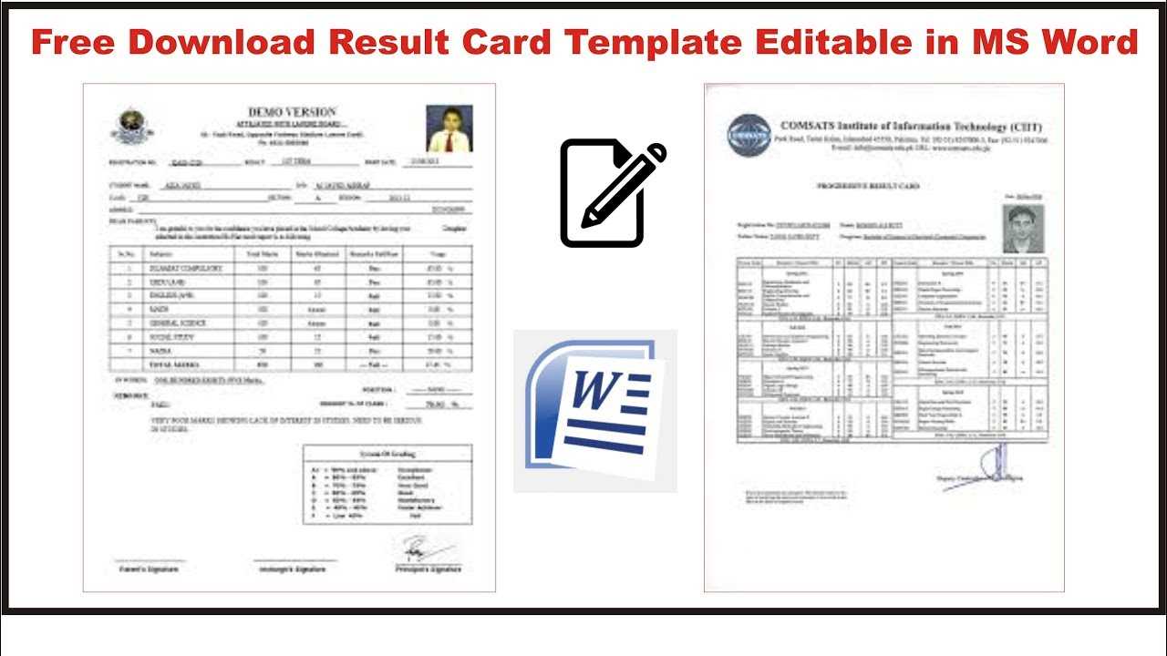 How To Make Result Card In Ms Word Throughout Result Card Template
