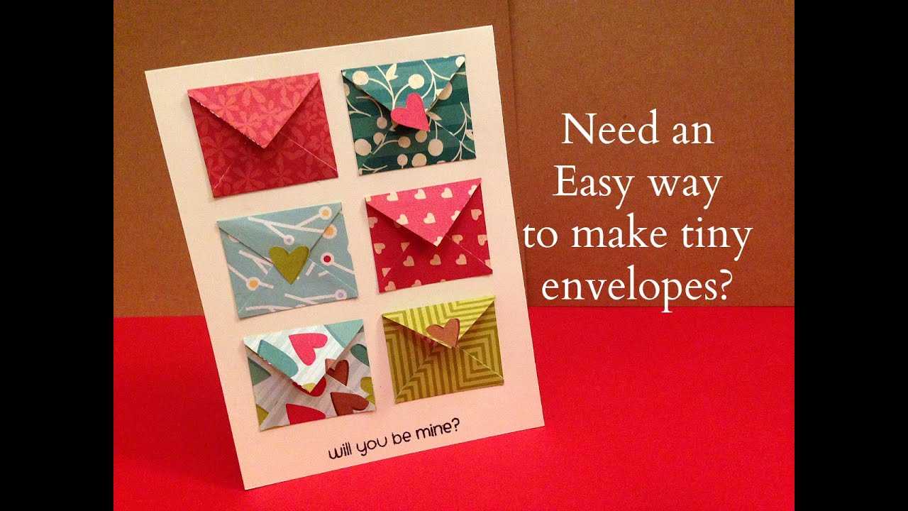 How To Make Tiny Envelope And A Card Tutorial Intended For Envelope Templates For Card Making