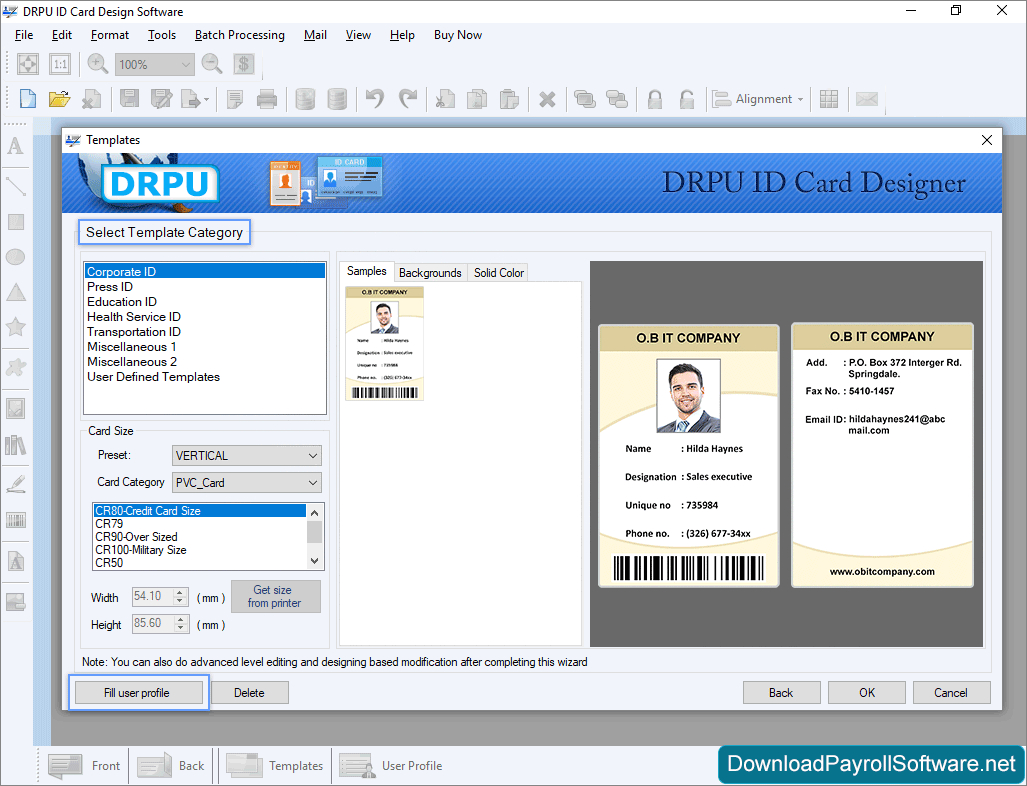 Id Card Maker Software Make Employee Student Identity Cards Throughout Faculty Id Card Template