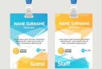 Id Card Template Plastic Badge pertaining to Conference Id Card Template
