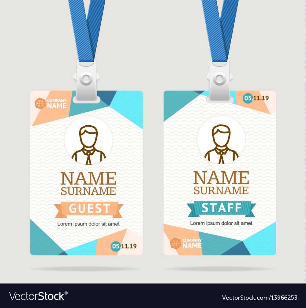 Id Card Template Plastic Badge With Regard To Pvc Card Template