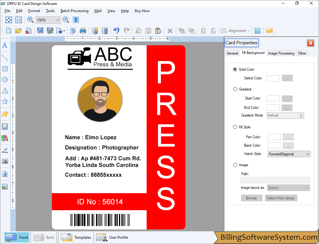 Id Maker Software Customized Employee Student Identity Card For Faculty Id Card Template