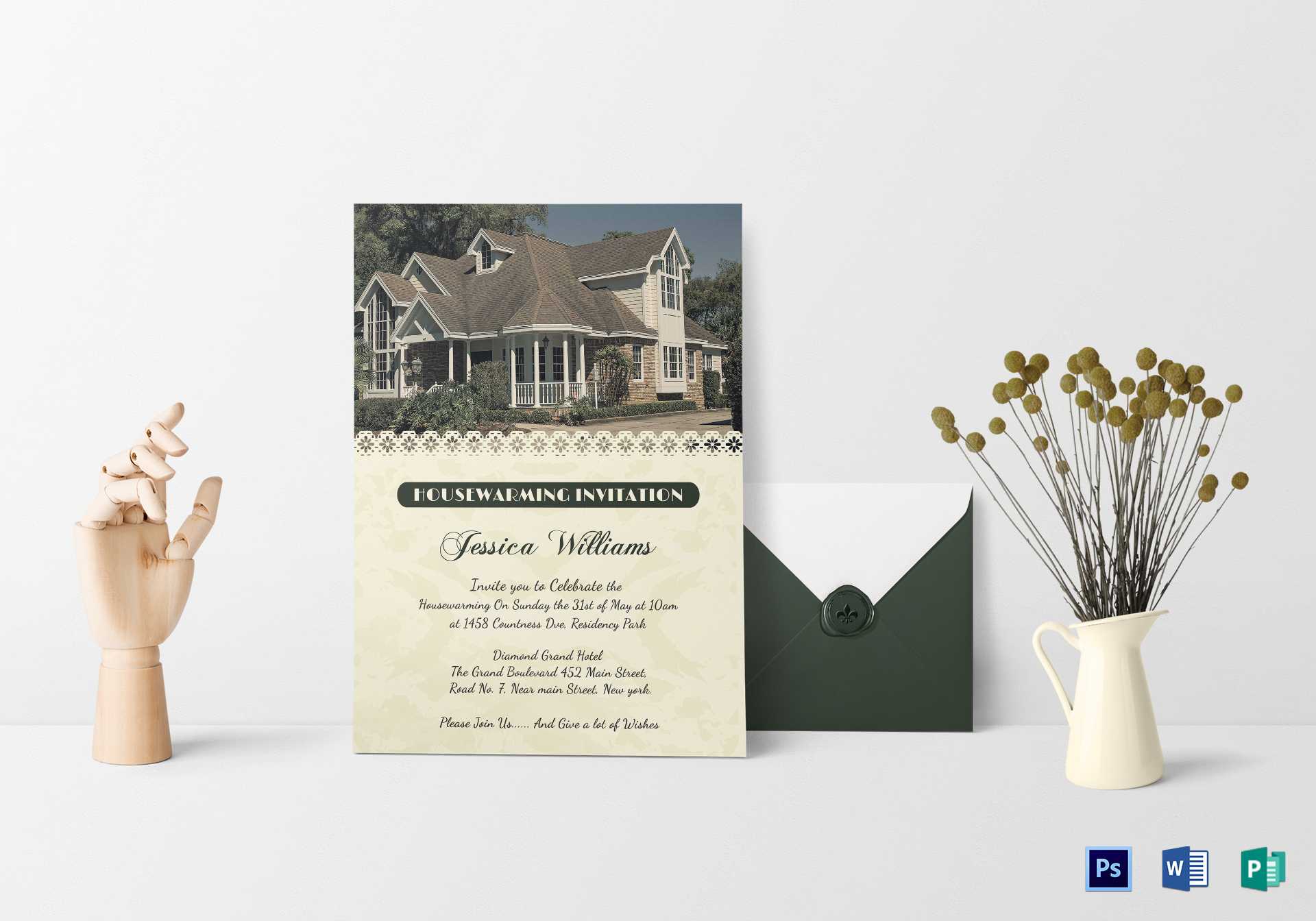 Images Of Housewarming Invitation – Calep.midnightpig.co Regarding Free Housewarming Invitation Card Template
