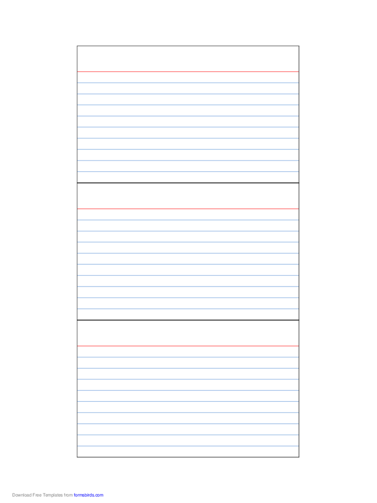 Index Card Template – 4 Free Templates In Pdf, Word, Excel For Word Template For 3X5 Index Cards
