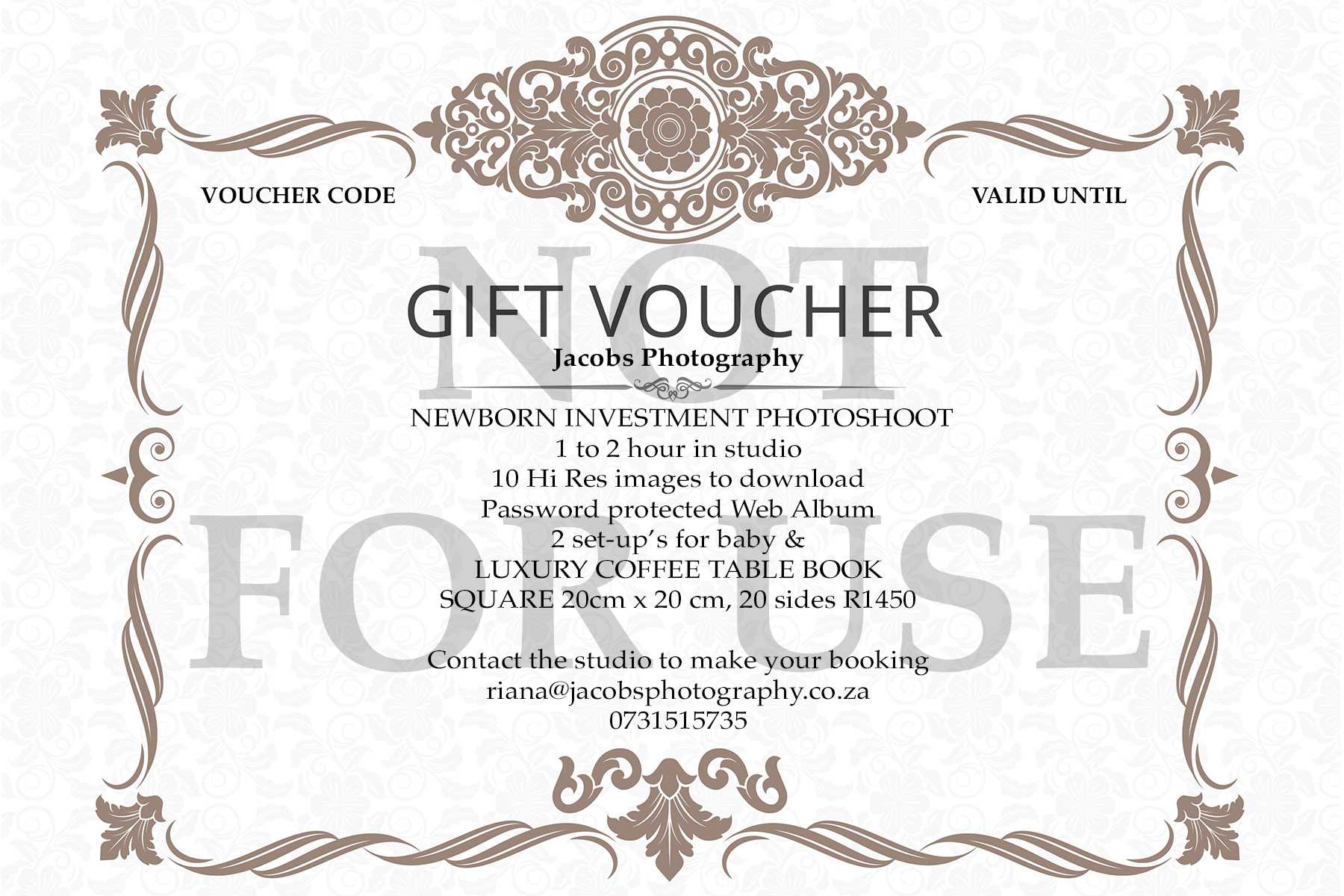 Jacobs Photography – Gift Certificates Throughout Photoshoot Gift Certificate Template