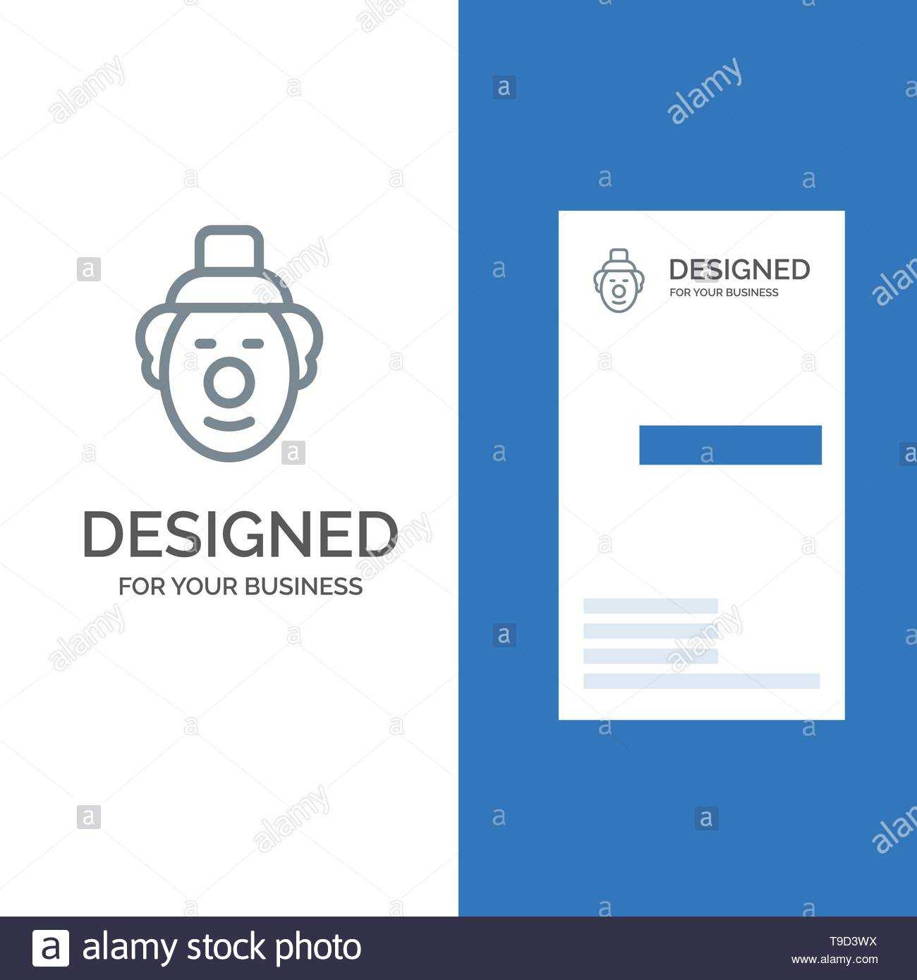 Joker, Clown, Circus Grey Logo Design And Business Card Pertaining To Joker Card Template