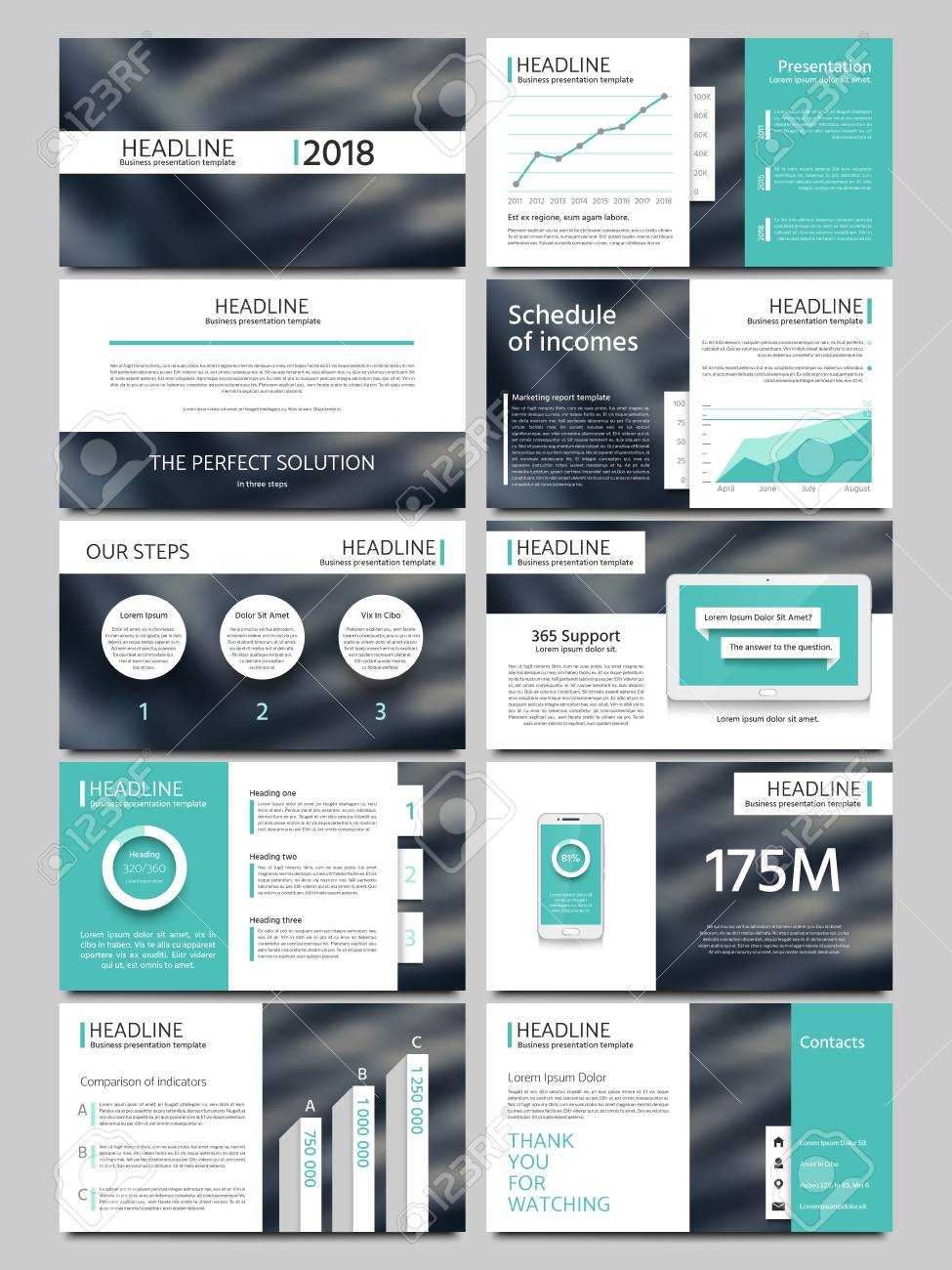 Keynote Style Business Presentation Vector Template. Multipurpose.. Regarding Keynote Brochure Template