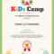 Kids Certificate Template For Camping Participation With Certification Of Participation Free Template