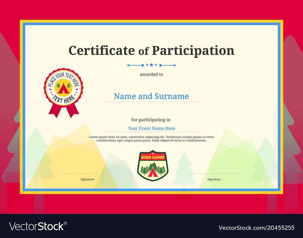 Kids Diploma Or Certificate Of Participation For Certificate Of Participation Template Pdf