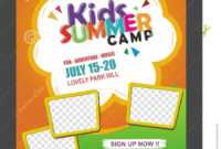 Kids Summer Camp Banner Poster Design Template For Kids throughout Summer Camp Brochure Template Free Download