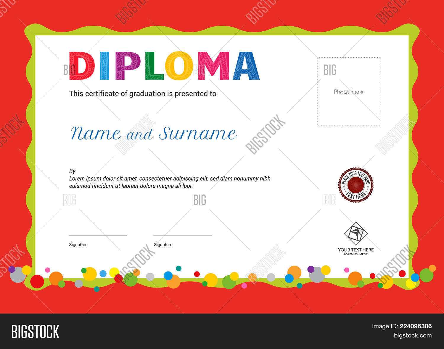 Kids Summer Camp Vector & Photo (Free Trial) | Bigstock For Summer Camp Certificate Template