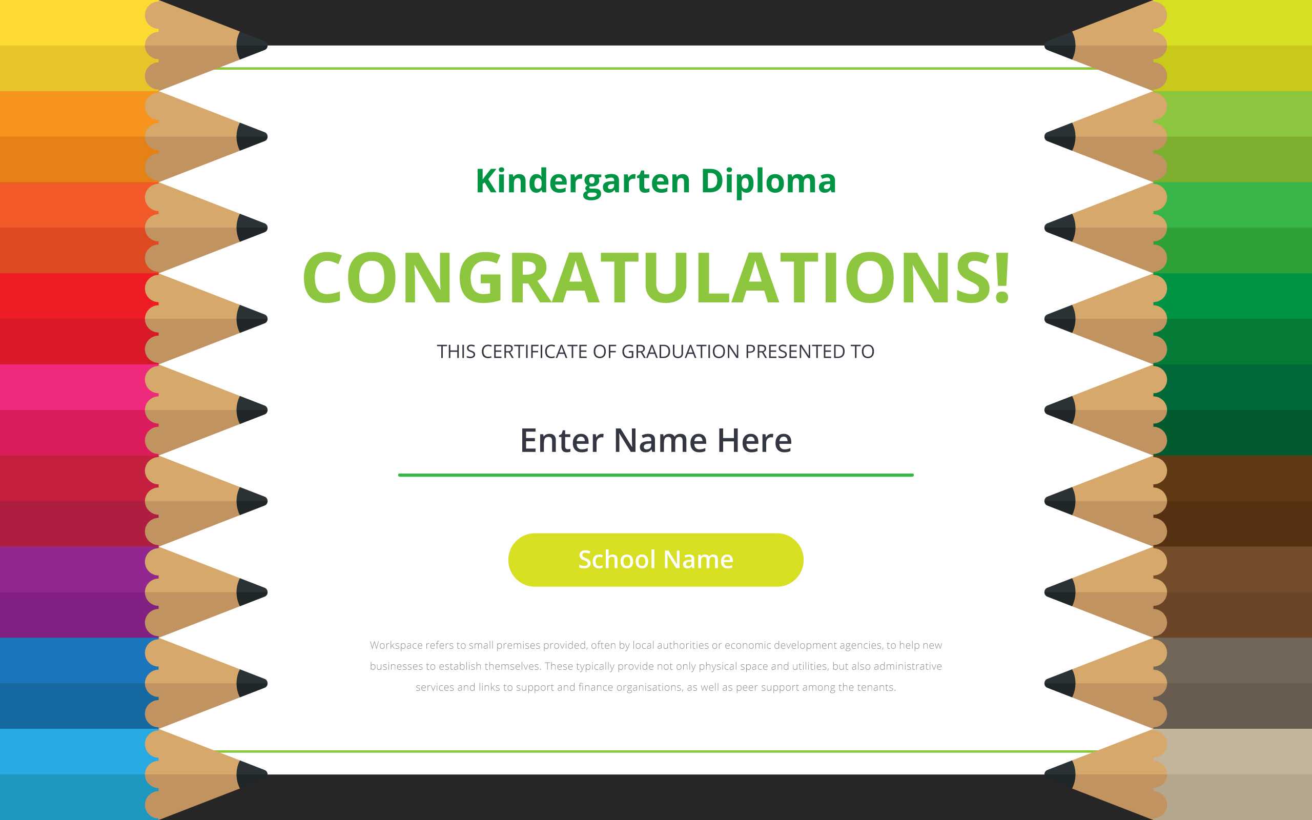 Kindergarten Diploma Certificate Template – Download Free With Small Certificate Template