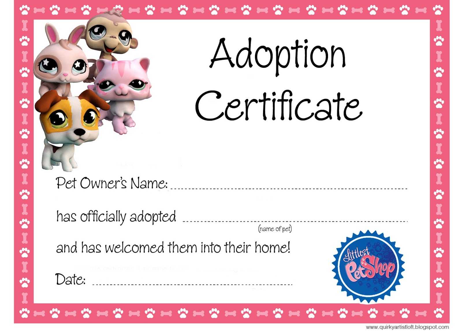 Kitten Adoption Certificate Pertaining To Pet Adoption Certificate Template