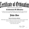 Kleurplaten: Pastoral License Certificate Template Intended For Ordination Certificate Templates