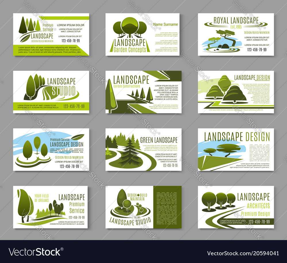 Landscape Design Studio Business Card Template Within Landscaping Business Card Template