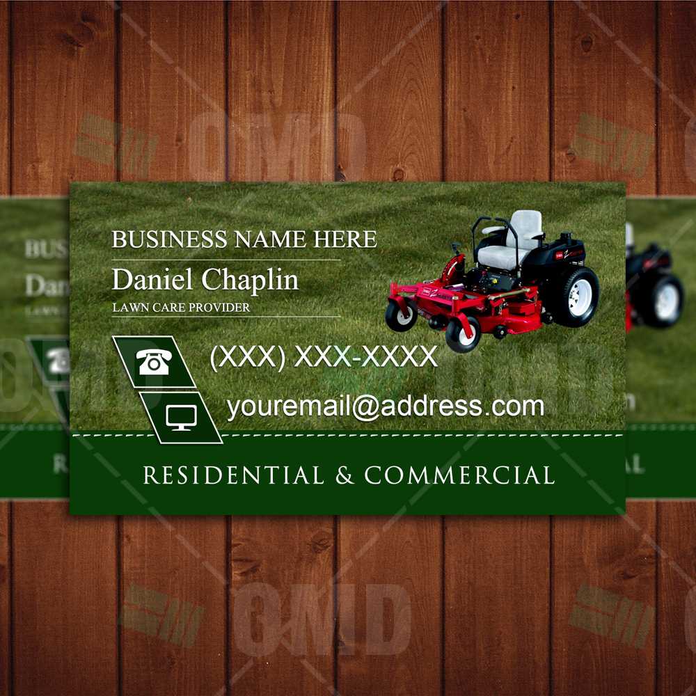 15  Landscaping Business Card Templates Word Psd Free For Lawn