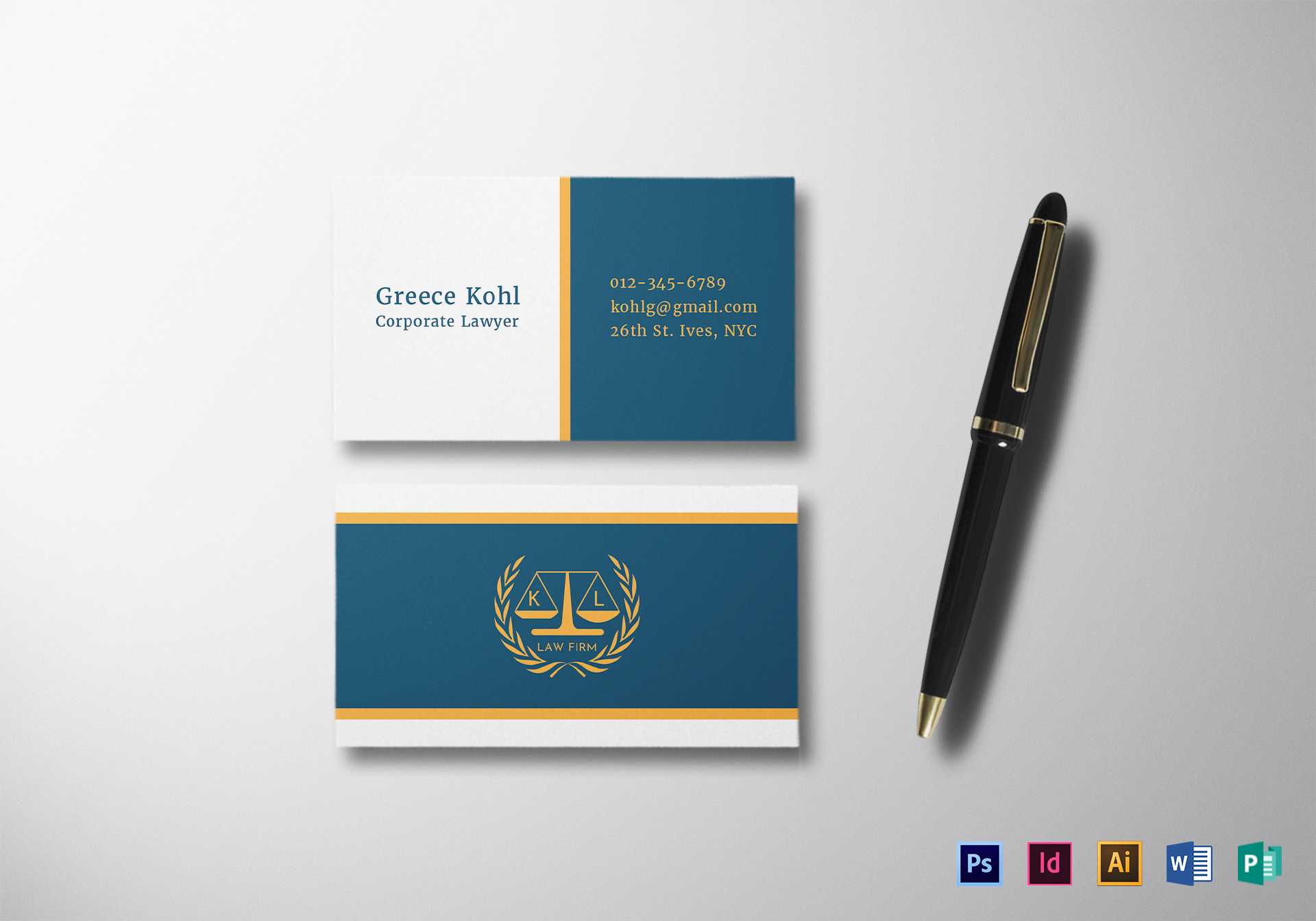 Lawyer Business Card Template For Lawyer Business Cards Templates