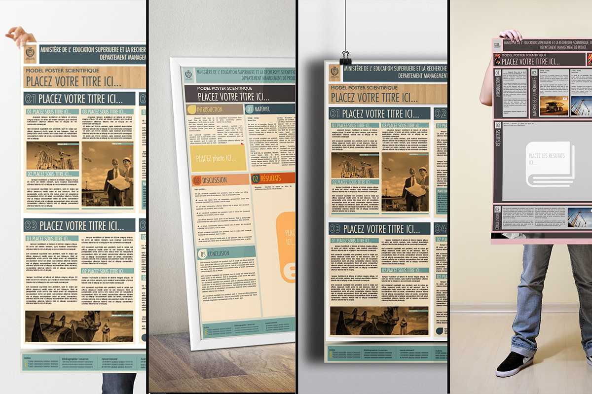Le Poster Scientifique A0 (Powerpoint Templates) On Behance With Powerpoint Poster Template A0