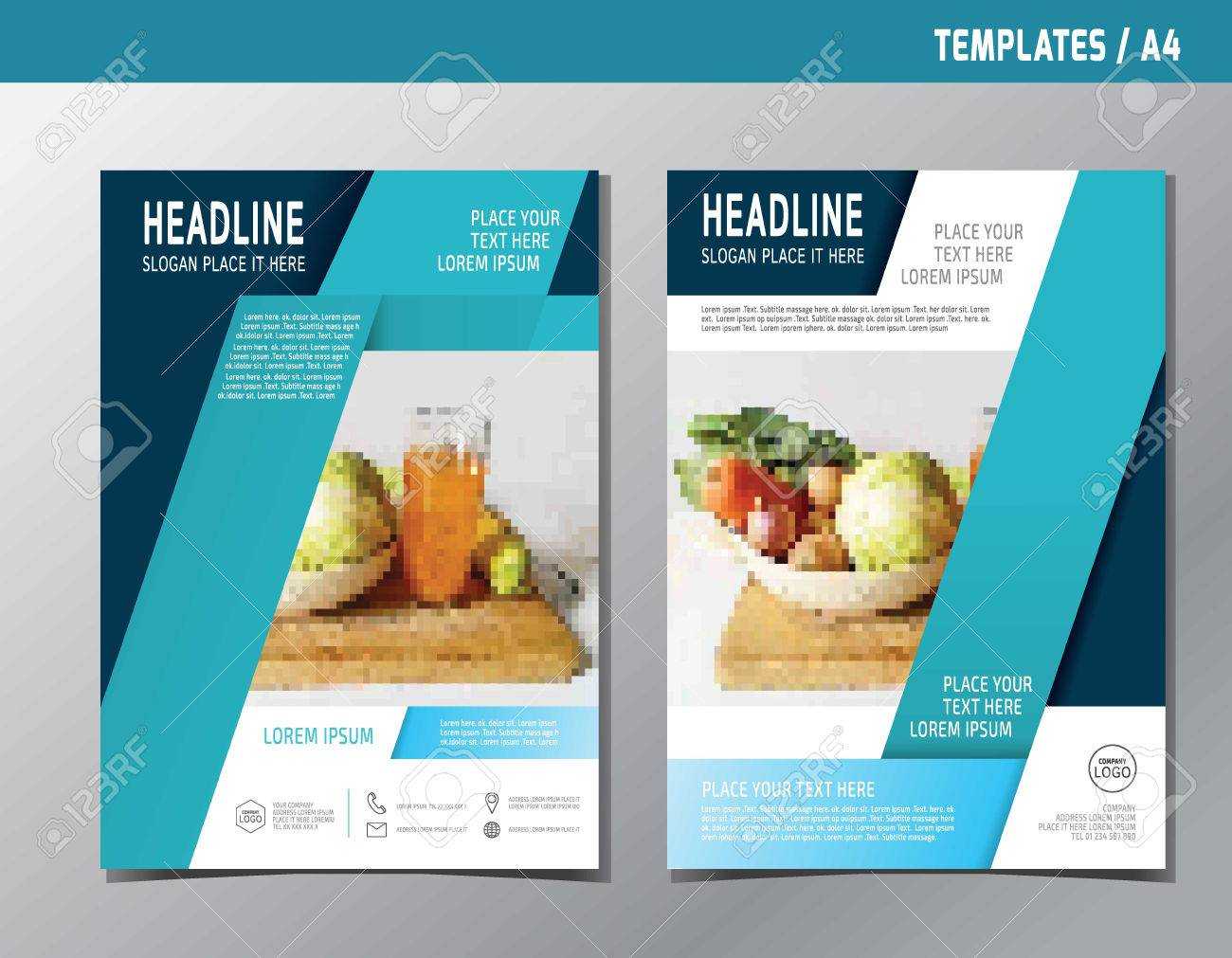Leaflet Brochure Template A4 Size Design.abstract Flat Modern.. In Nutrition Brochure Template