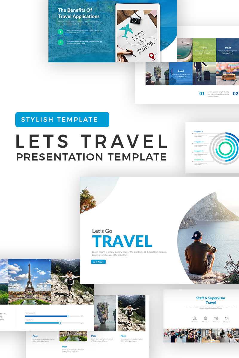 Lets Travel Powerpoint Template With Tourism Powerpoint Template