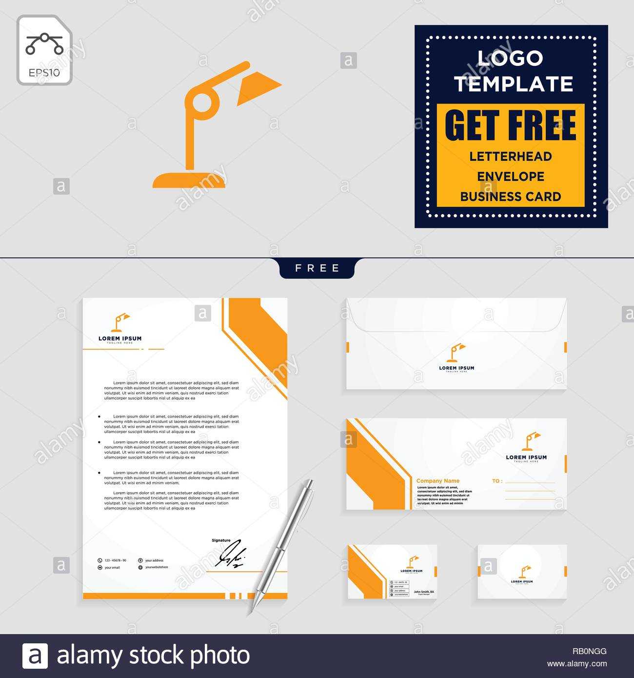 Light Interior Logo Template, Vector Illustration And For Business Card Letterhead Envelope Template