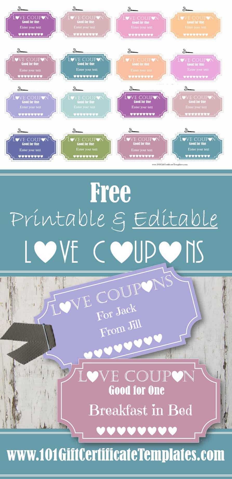 Love Coupons Within Love Certificate Templates