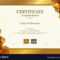 Luxury Certificate Template With Elegant Border With Certificate Border Design Templates