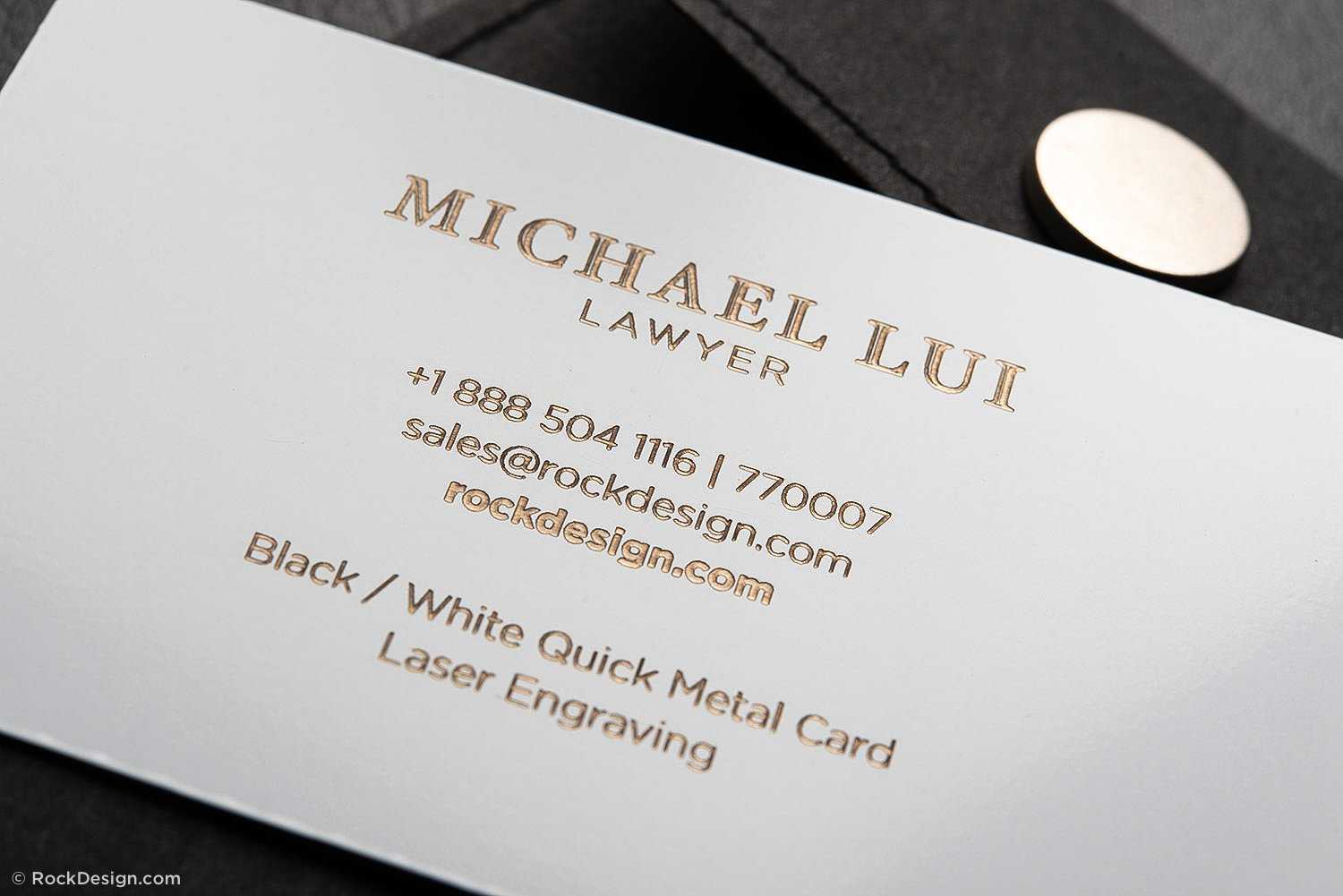 Luxury Metal Law Firm Free Black And White Business Card Pertaining To Lawyer Business Cards Templates