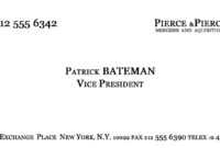Make Patrick Bateman's Business Card - Youtube intended for Paul Allen Business Card Template