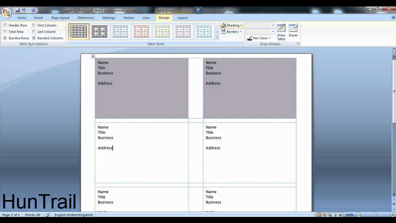 Making A Card On Microsoft Word – Falep.midnightpig.co Intended For Business Card Template For Word 2007